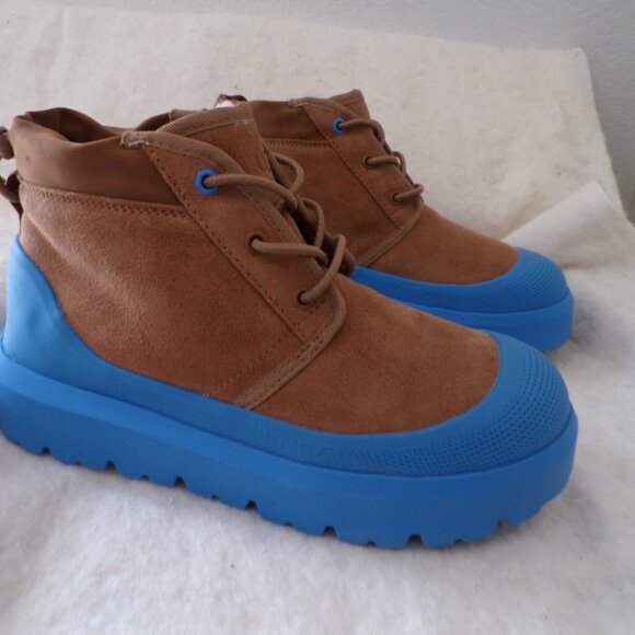 UGG Plush NEUMEL WEATHER HYBRID SUEDE WOOL ANKLE BOOTS MEN 7 Womens 8 Sneakers - Picture 2 of 7